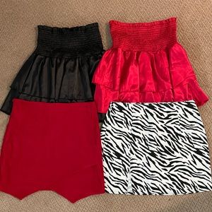 Black and red skirt group
